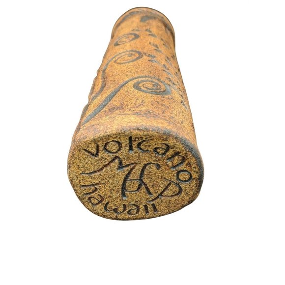 Studio Art Pottery Vase Volcano Hawaii Artist Signed Tall Hand Made Rustic 8.75" - Picture 3 of 11